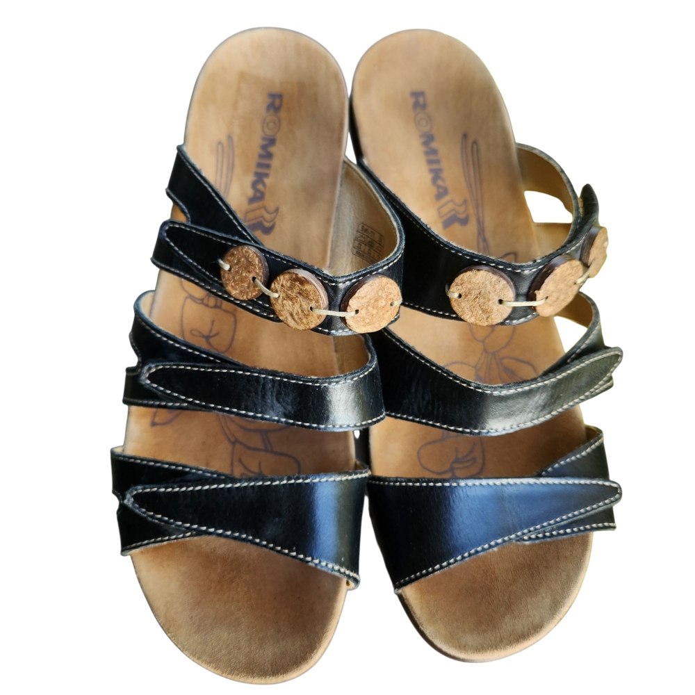 Romika Black and Brown Women's Sandals
